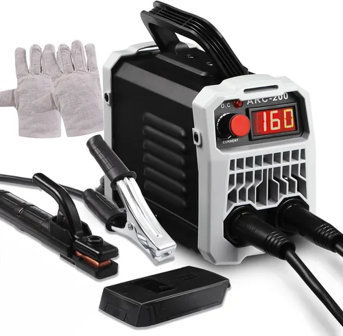 Soldador de palo ARC200 110V, mini máquina de soldadura eléctrica portátil, soldador inversor IGBT con protección de seguridad y control