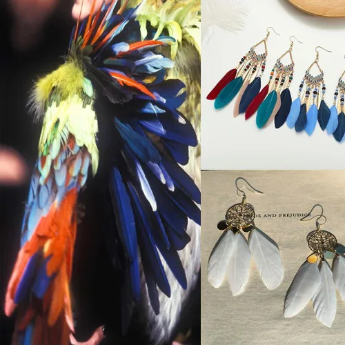 Miniatura 4 de LONDGEN 50 plumas de ganso naturales de 4 a 6 pulgadas para manualidades, boda, hogar, fiesta, decoración de plumas doradas y cajas de regalo Dorado
