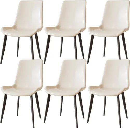 Miniatura 29 de Sillas de Comedor, Sillas de Comedor Modernas de Cuero PU, Sillas de Comedor con Patas de Metal Resistentes, Sillas de Cocina con Asiento Tapizado