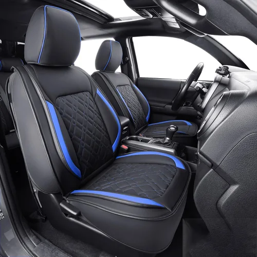 Miniatura 9 de LUCKYMAN CLUB Fundas de asiento delanteras F150 J03-Q3 con piel sintética impermeable, para Ford F150 2015-2025 y F250 F350 F450 2017-2025