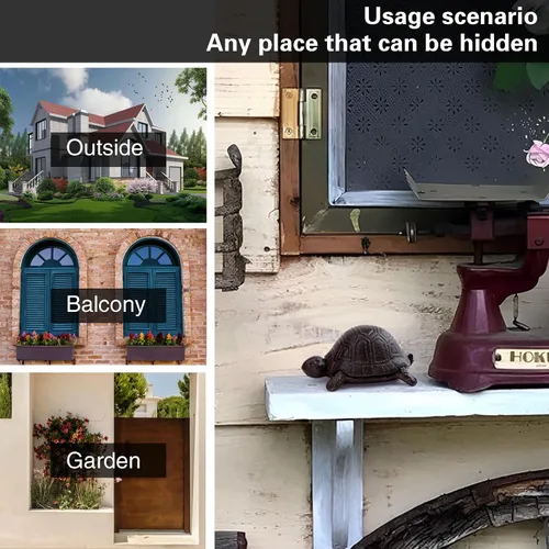 Miniatura 8 de Notakia Ocultador de llaves de tortuga de hierro fundido para decoración de jardín, ocultar un llavero para llaves, joyas y baratijas, caja