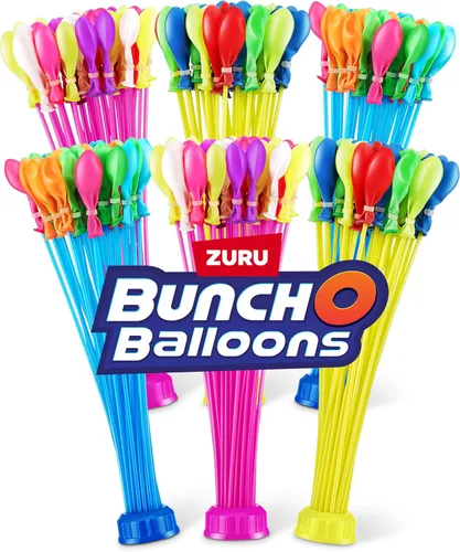 Bunch O Balloons - Globos de agua de colores divertidos de Zuru, paquete de 6 ramos, más de 200 globos de llenado rápido, globos de agua de