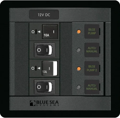 Blue Sea Systems 1522 360 Panel de control de bomba de sentina dual
