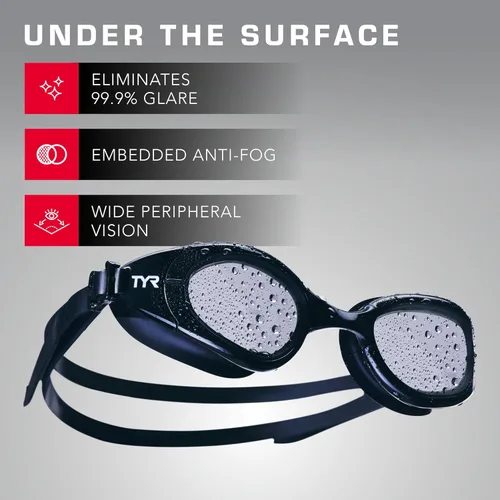 Miniatura 3 de TYR Special Ops 2.0 Swim Goggles – Racing Goggles for Adults, Anti-Fog, UV Protection, Mirrored & Non-Mirrored Lenses Negro