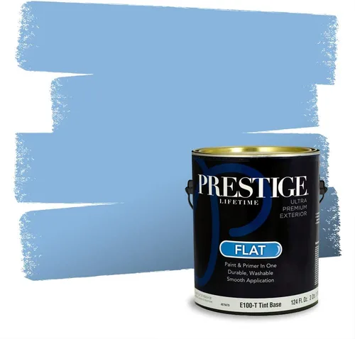 Miniatura 140 de Pintura Exterior + imprimación PRESTIGE, todo-en-uno, 1 galón, acabado mate, color comparable al Valspar* Royal Gray* VS151-Gris real
