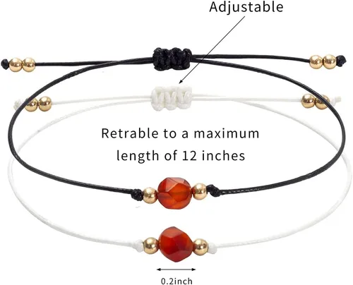 Miniatura 4 de Pulsera de cornalina cruda, pulsera ajustable, cristal, pulsera ajustable de oro