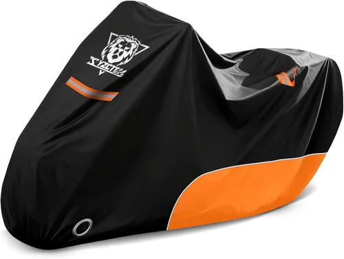 XYZCTEM Funda para Motocicleta - Protección impermeable para todas las estaciones al aire libre - Ajuste de precisión hasta 87 pulgadas para