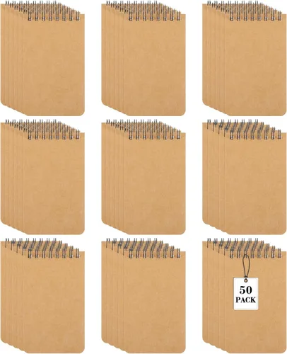 Nuanchu Bloc de notas de 3 x 5 pulgadas, cuaderno de espirales, 60 hojas, mini bloc de notas en espiral, bloc de notas encuadernado en la parte