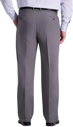 Miniatura 3 de Haggar Pantalón de vestir para hombre de primera calidad y ajuste clásico plisado en la parte delantera (tallas regulares y grandes y altas)