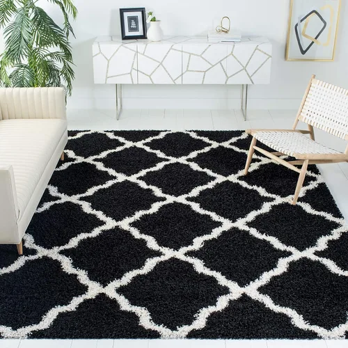 Miniatura 129 de Safavieh - Dallas Shag Collection SGD257A - Alfombra de área con diseño de enrejado de 10 x 14 pies