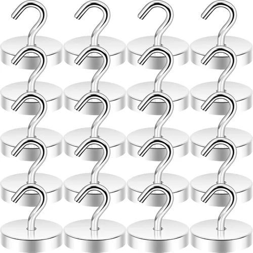 Miniatura 10 de Neosmuk Ganchos magnéticos, esenciales para cruceros, más de 32 libras, ganchos magnéticos resistentes para cabinas de cruceros, refrigerador