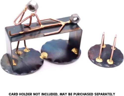Miniatura 6 de Figura de metal para fisioterapeuta, soldada a mano, arte de metal reciclado, accesorio único de escritorio, decoración de oficina médica, regalo