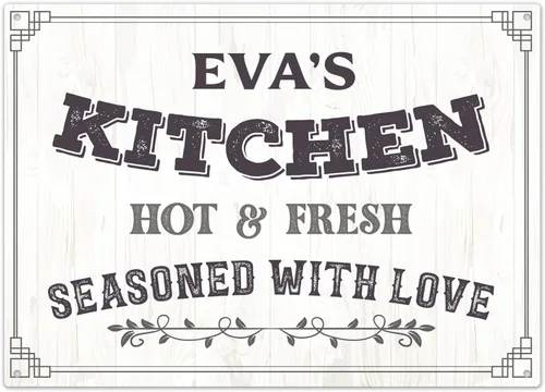 Miniatura 12 de Letrero personalizado para decoración de cocina, letrero de cocina personalizado, 10 x 14 pulgadas, libre de óxido, aluminio 040, resistente a