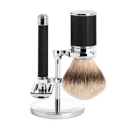 MÜHLE Silvertip Badger Safety Razor - Juego de afeitado (peine abierto), perfecto para uso diario, calidad de peluquería y afeitado suave