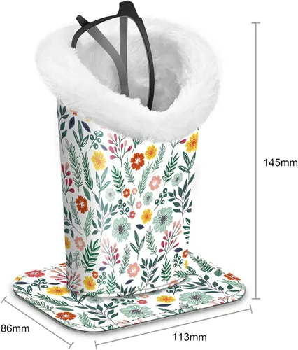 Miniatura 6 de Fintie Soporte para anteojos forrado de felpa con base magnética, estuche de cuero vegano prémium para lentes