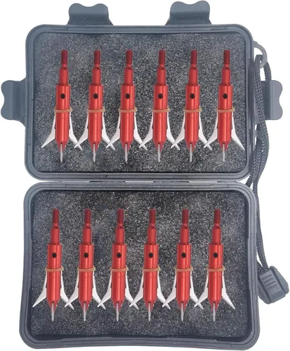 Miniatura 11 de Hojas de Acero Inoxidable para Cazar y Tiro con Arco Cabezales Anchos de Punta de Flecha Compatibles con Arcos Tradicionales, Arco de Tiro, Ballesta