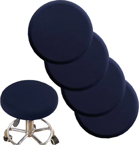 Miniatura 13 de ANWUCHEN - 4 fundas suaves para taburete, funda elástica para sillas redondas de madera y metal de 13 a 18 pulgadas (beige)