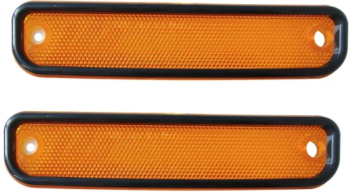 Luces de señal de giro marcadoras laterales ámbar del guardabarros delantero del conductor y pasajero con moldura negra de repuesto para camioneta