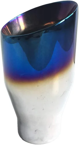 Miniatura 3 de NETAMI NT-2379 Punta de escape de acero inoxidable de doble pared soldada con azul quemado