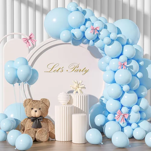 Miniatura 42 de Kit de arco de globos rojo brillante de 135 piezas de diferentes tamaños de 18, 12, 10 y 5 pulgadas, decoraciones de fiesta de color rojo para baby