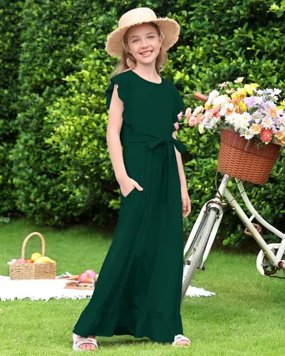 Miniatura 2 de BesserBay Vestido largo de verano para niñas de 5 a 14 años