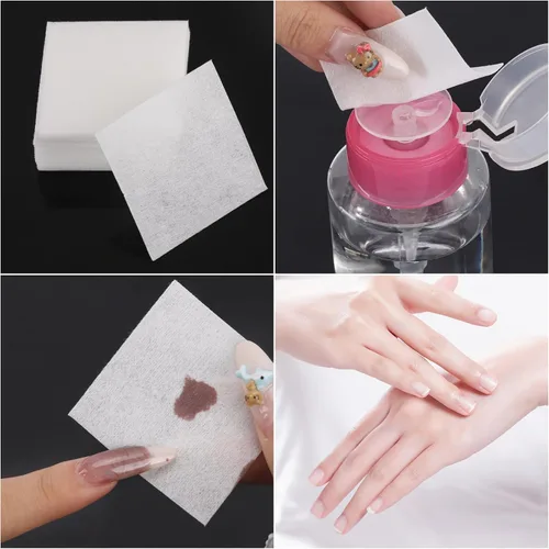 Miniatura 4 de BTYMS 650 toallitas de uñas sin pelusa, almohadillas de algodón de 2 x 2 pulgadas