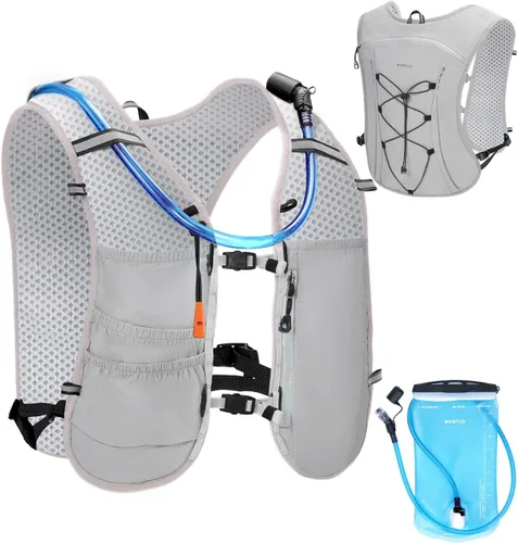 Miniatura 9 de ECOHUB Chaleco de Hidratación para Correr, Mochila Ligera y Transpirable con Bolsa de Agua de 2L Mochila de Día para Senderismo, Trail Running