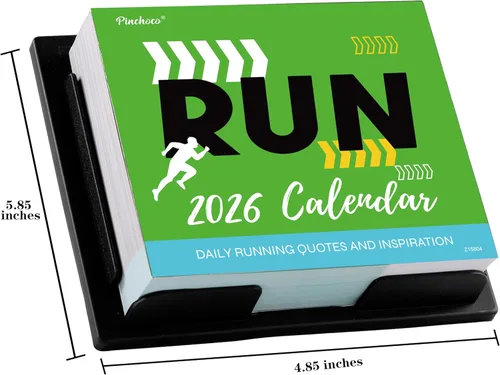 Miniatura 3 de Pinchoco Calendario diario de escritorio 2026, calendario de escritorio 2026, equipo de correr, 5.85 x 4.85 pulgadas, citas diarias de correr e