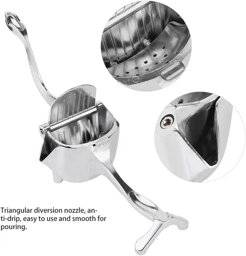 Miniatura 3 de Exprimidor de cítricos de mano, Exprimidor de frutas de aleación de aluminio Exprimidor de limón Barra de exprimidor de limón Exprimidor de mano