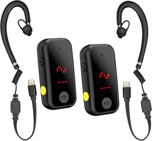 Super Mini Walkie Talkies Pro con impermeable, radio bidireccional con auriculares para adultos, al aire libre, senderismo, béisbol, restaurante,