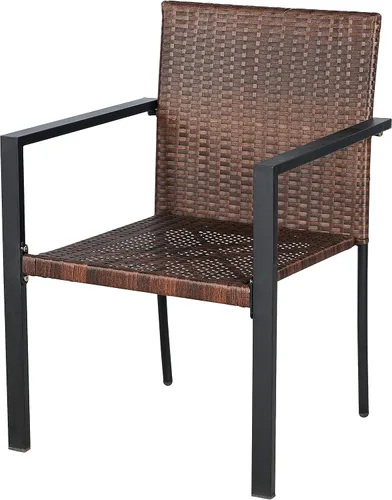 Miniatura 4 de BTEXPERT Juego de 2, juego de comedor de mimbre para patio, jardín, césped, porche, terraza, sillas de gas para interiores, sillas de ratán al aire
