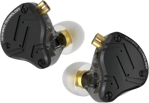 KZ ZS10 PRO X - Audífonos Monitor dentro del oído, auriculares IEM con controladores híbridos 4BA+1DD mejorados, auriculares con cable metálico HiFi