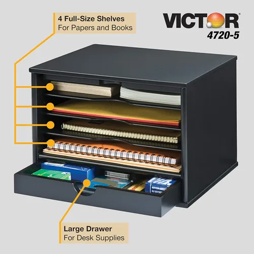 Miniatura 5 de Simply Put 4720-5 - Organizador de escritorio con 4 estantes, color negro