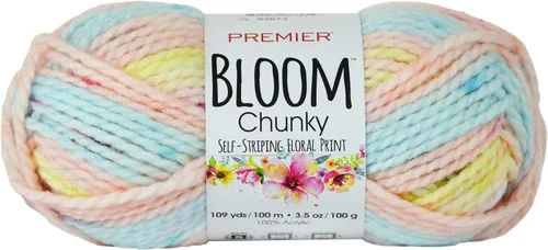 Miniatura 12 de Premier Yarns Bloom - Hilo grueso, hilo con patrón automático para ganchillo y tejer, Hydrangea, 3.5 oz, 109 yardas