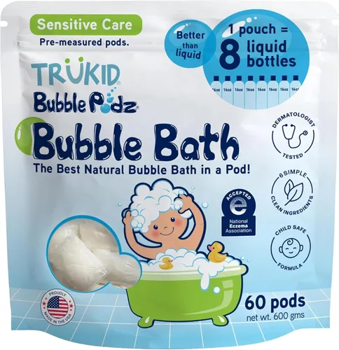 Miniatura 26 de TruKid Bubble Podz - Baño de burbujas para niños, niños pequeños y bebés, bomba de baño suave y refrescante sin lágrimas para piel sensible