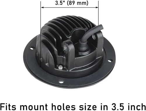 Miniatura 2 de Lightronic Luces LED redondas de 3.5 pulgadas para todo terreno, 6000 K blanco frío, haz de inundación ancho, luz de marcha atrás y respaldo