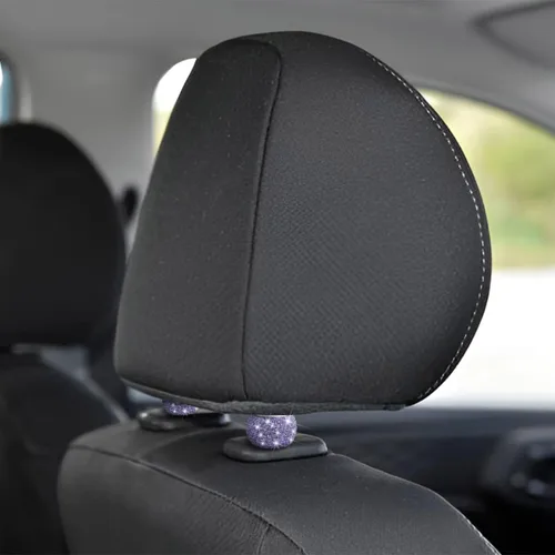 Miniatura 4 de XINLIYA Paquete de 4 collares para reposacabezas de automóvil, collares brillantes para reposacabezas de automóvil, anillos decorativos, collares