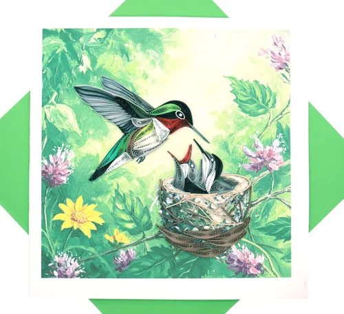 Miniatura 13 de Entrega de la Naturaleza, Tarjeta de Filigrana 3D - Arte Único Dedicado Hecho a Mano, Tarjeta de Felicitación de Diseño para Cumpleaños, Día de San