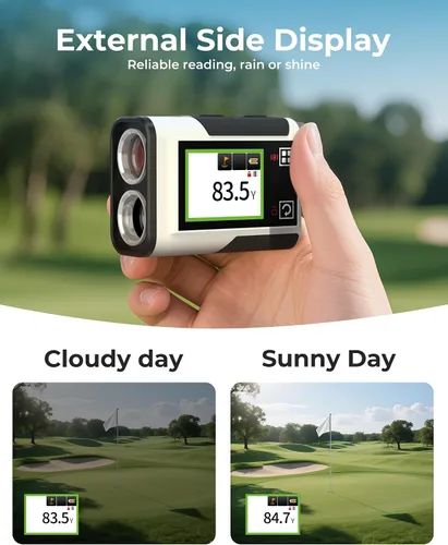 Miniatura 6 de Telémetro de Golf con Pendiente, CIGMAN 1312 Yardas Telémetro de Golf, Pantalla Táctil Externa a Color de 2.4 Pulgadas, Vibración de Bloqueo