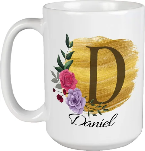 Miniatura 20 de Taza de café personalizada para tus amigos y familiares con inicial y nombre, regalo para todas las ocasiones, cumpleaños, Navidad, regalo de Acción
