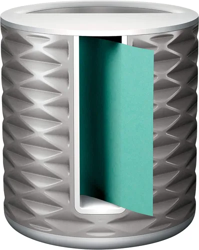 Miniatura 2 de Dispensador de notas Post-it con notas Post-it emergentes, base blanca con patrón geométrico gris, 1 bloc de notas superadhesivas Aqua Splash de 3 x