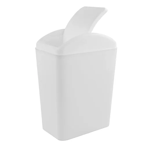 Miniatura 9 de Cubo de basura con tapa oscilante de 4.2 galones, cubo de basura de plástico con tapa, color negro