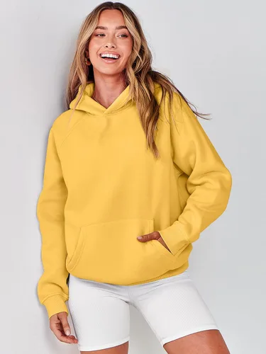 Miniatura 90 de ANRABESS - Sudaderas con capucha para mujer, sobre talla, de vellón de manga larga, modelo de 2024, para otoño