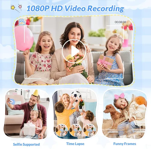 Miniatura 4 de Mafiti Cámara para Niños, Cámara Digital Mini Selfie de 26MP HD para Niños, Cámara para Niños Pequeños de Vídeo 1080P, Juguete al Aire Libre