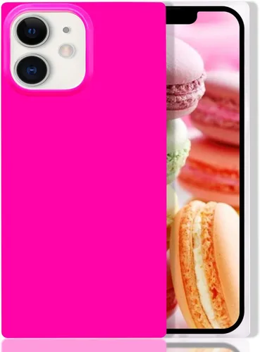 Miniatura 16 de Compatible con Neon Phone Rectangle iPhone 14 Funda para mujer, diseño de lujo de fluorescencia brillante, flexible, suave, delgada, de gel de goma
