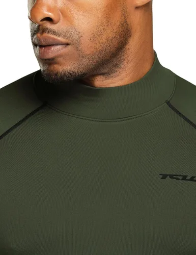 Miniatura 7 de TSLA - Camisetas térmicas de compresión de manga larga para hombre, cuello alto falsocuello de tortuga, para llevar debajo de la ropa en invierno
