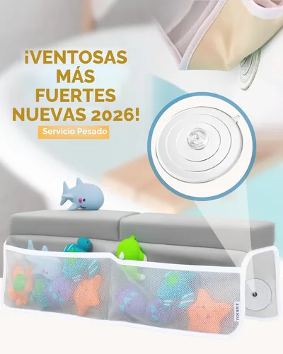 Miniatura 5 de Cómodo juego de rodilleras y coderas de baño para bebé, almohadilla gruesa de espuma viscoelástica con soporte para el codo, cojín de bañera