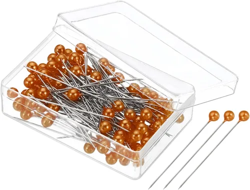 Miniatura 7 de PATIKIL 200 pines rectos de 1.5 pulgadas con cabeza de bola perlada de plástico para tela, decoración, joyería, bricolaje, manualidades y proyectos