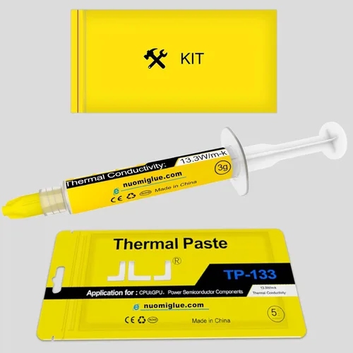 Miniatura 7 de JLJ Pasta térmica 0.11 oz compuesto de grasa de silicio de alto rendimiento para CPU y disipador de calor