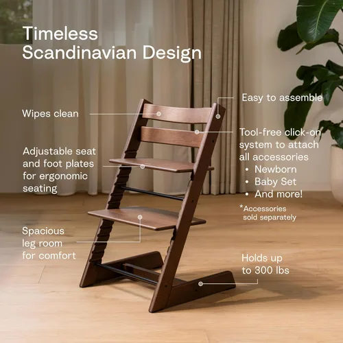 Miniatura 2 de Silla Tripp Trapp de Stokke, Negra - Silla ajustable y convertible para bebés, niños y adultos - Cómoda, conveniente y ergonómica - Diseño clásico